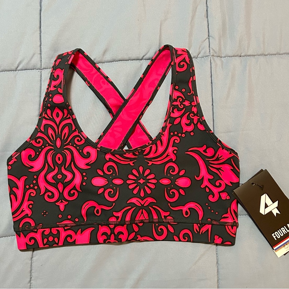 Women’s navy and fuchsia Sports bra